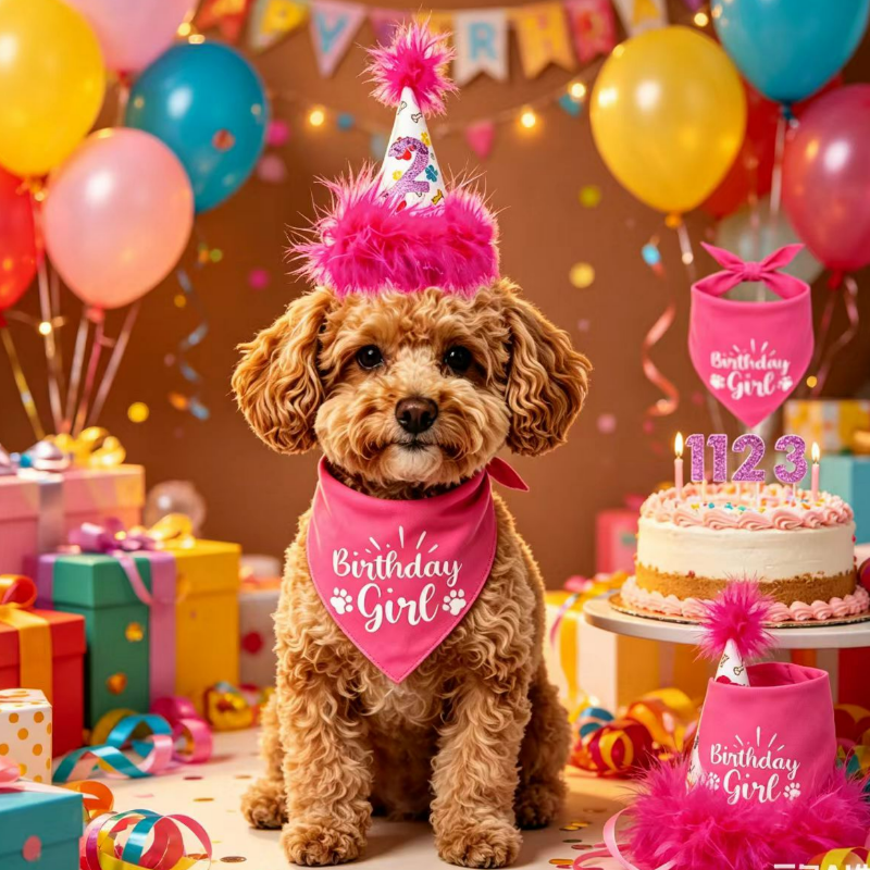 Dog Birthday Party Set Bandana - Pet Supplies In Bulk review and price