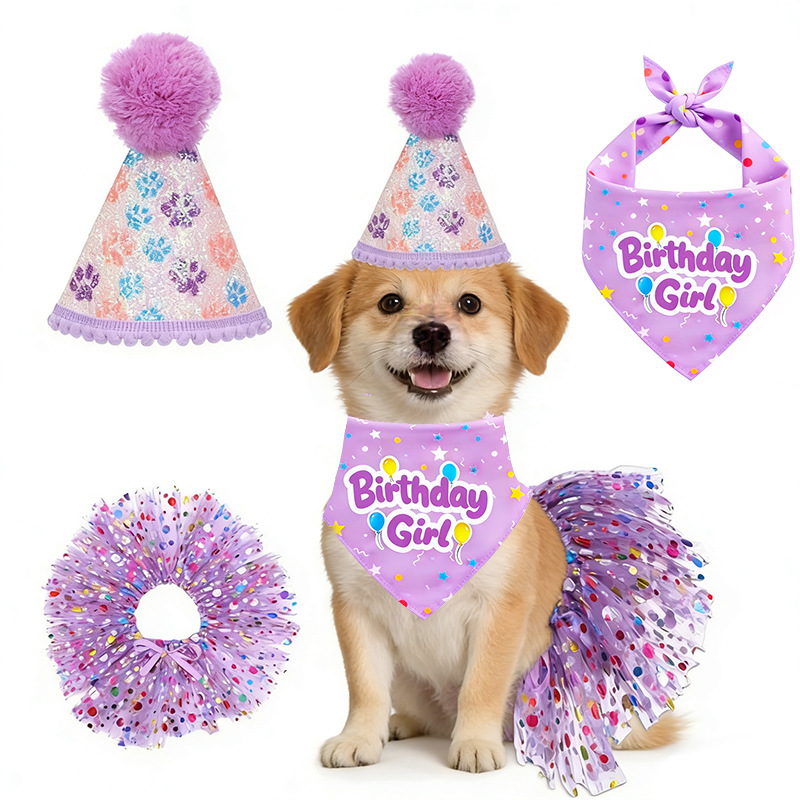 Dog Birthday Party Set Bandana - Pet Supplies In Bulk review and price